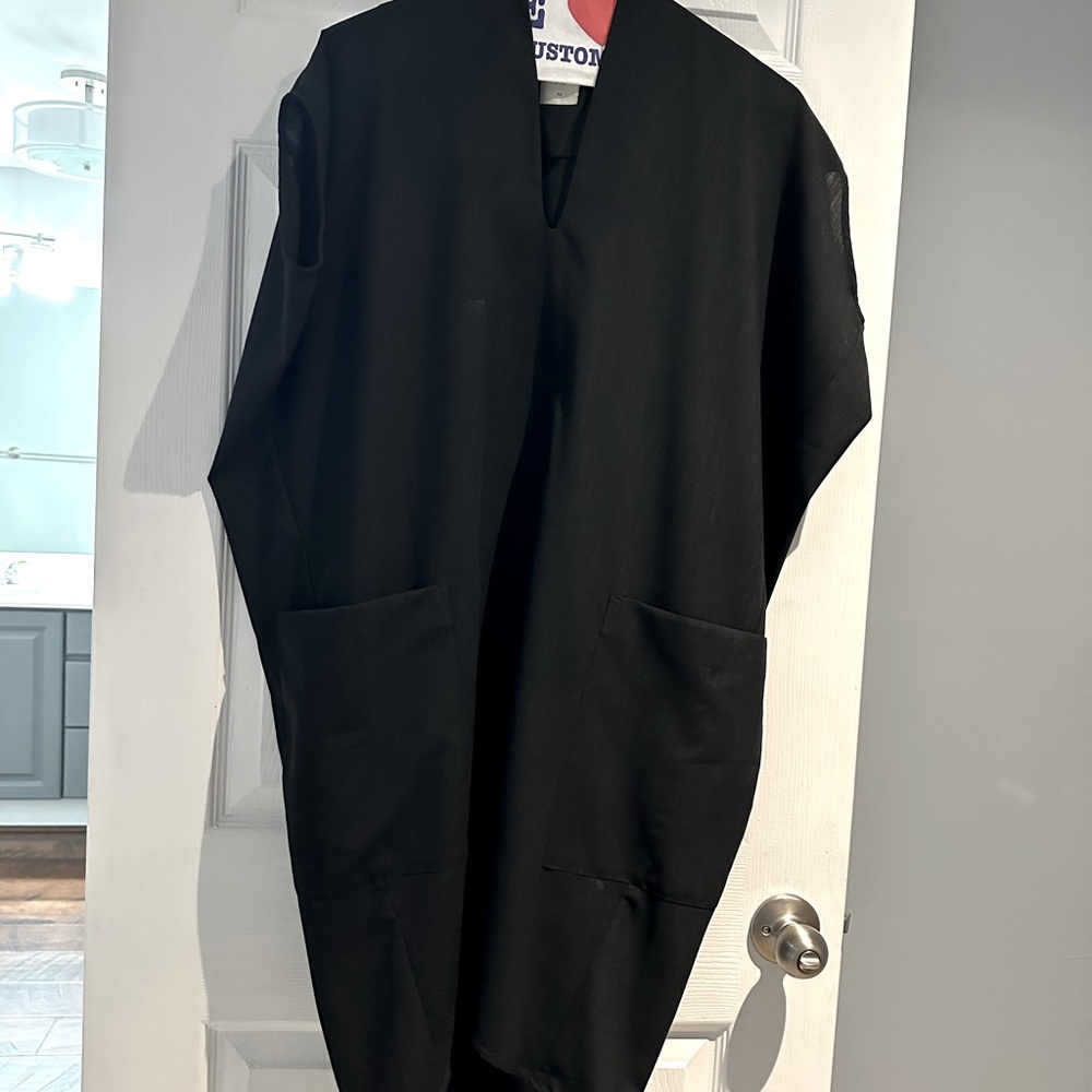 Summer Suiting cocoon dress dark charcoal In Good Company brand